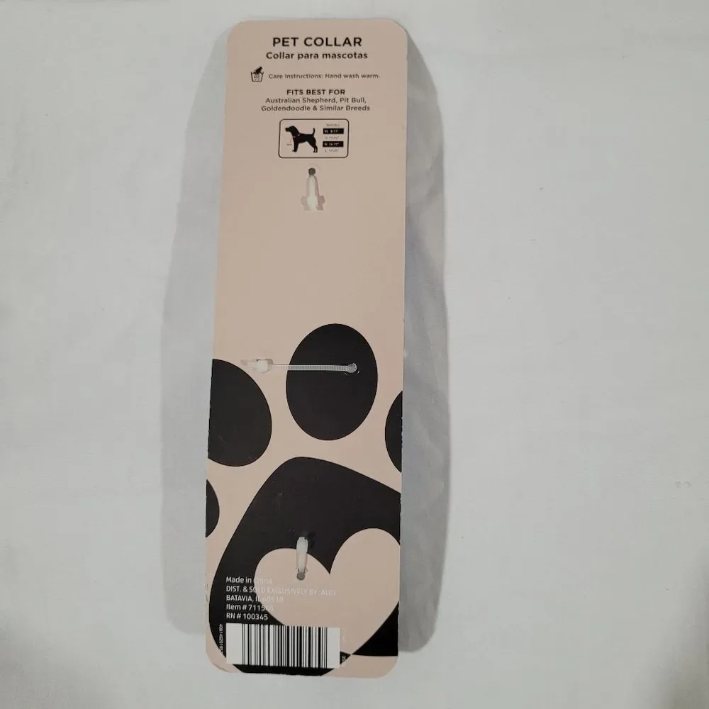 Heart to tail Large BLUE pet collar NWT